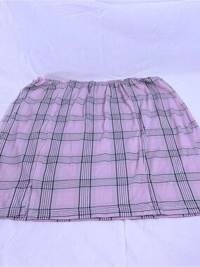 Rue21+ Pink Gray Plaid Pleated Mini Skirt Plus Size 1X Y2K Schoolgirl Coquette